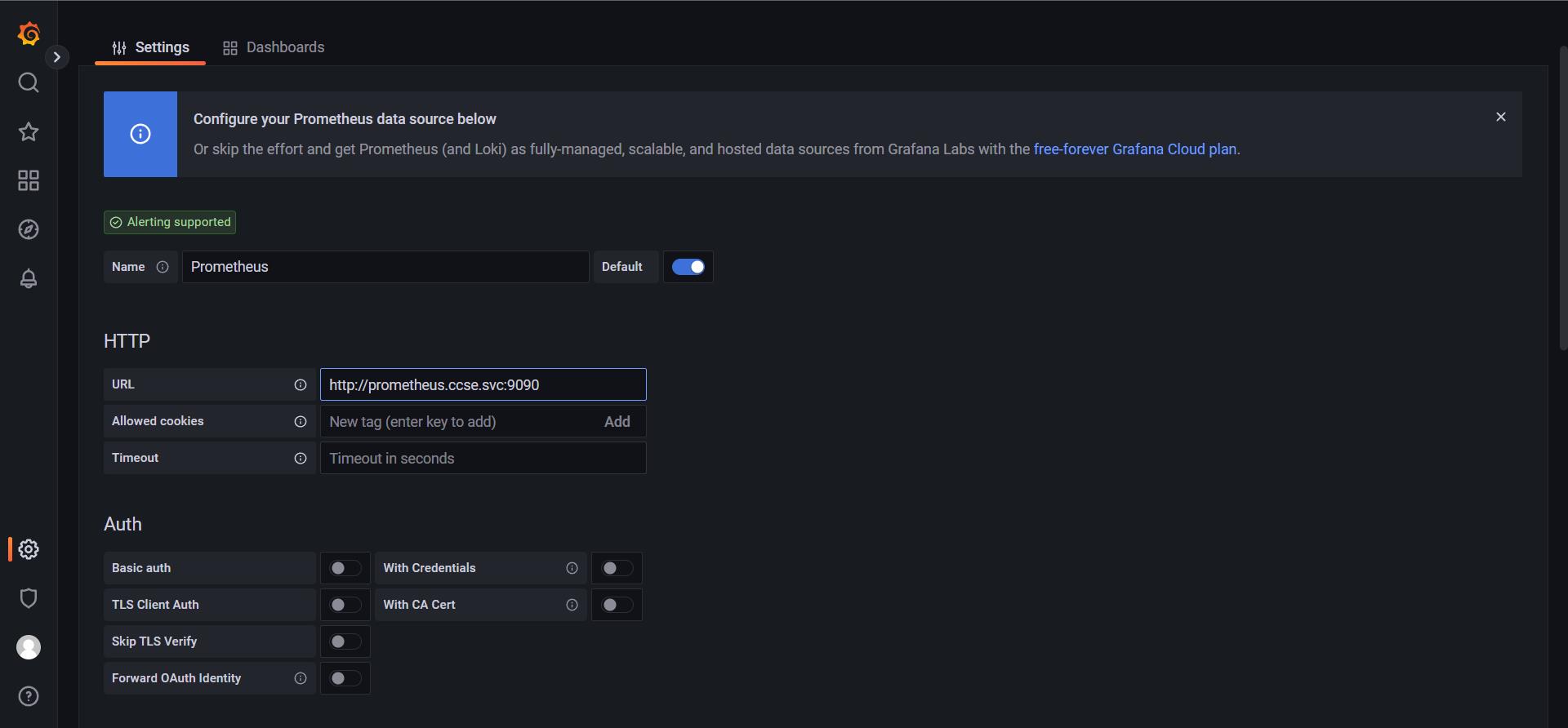 Prometheus+Grafana+alertmanager+