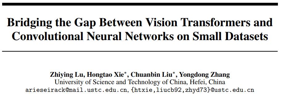 消除视觉Transformer与卷积神经网络在小数据集上的差距_Transformer