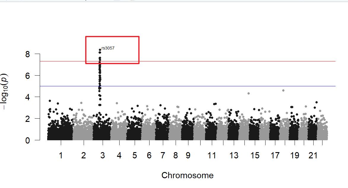 GWAS分析中曼哈顿图如何显示SNP信息_高亮_04