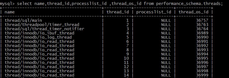 理解MySQL的THREAD_ID和PROCESSLIST_ID_MySQL_02