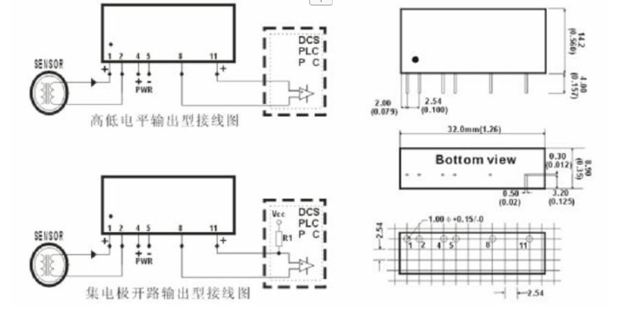 IPO系列转速传感器信号隔离转换模块正弦波转方波信号输出PCB焊接式_隔离变送器_04