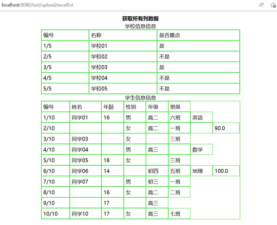 java在线读取Excel内容_java_05