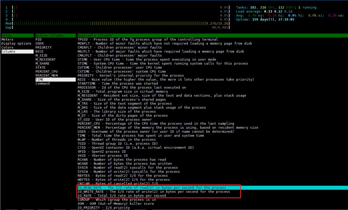 htop增加显示io利用率_io_04